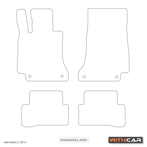 Textile car mats for Mercedes Class C