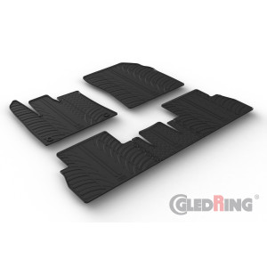 Rubber mats for Citroen Berlingo (without switch. pass seat / oval fixing)