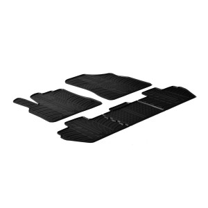 Rubber mats for Peugeot Rifter (with switch. pass seat / round fixing)