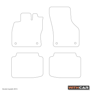 Textile car mats for Skoda Superb