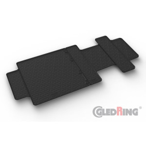 Rubber mats 3rd row for Fiat Scudo 2022-> / Citroen Space Tourer / Opel Zafira Life / Peugeot Traveller / Toyota Proace Verso (automatic/manual)
