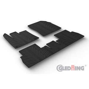 Rubber mats for Toyota ProAce City (without switch. pass seat / oval fixing)