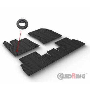 Rubber mats for Citroen Berlingo / Fiat Doblo (without switch. pass seat / oval fixing)