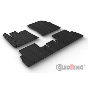 Rubber mats for Peugeot Rifter (with switch. pass seat / oval fixing)