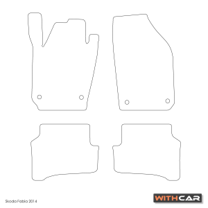 Textile car mats for Skoda Fabia