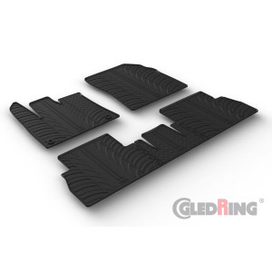 Rubber mats for Toyota ProAce City (with switch. pass seat / oval fixing)